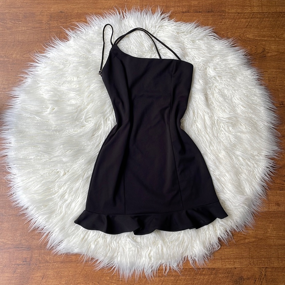 Lucy in the Sky black strappy dress